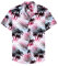 Alimens & Gentle Hawaiihemd aus Baumwolle, normale Passform, kurzärmelig, lässig, für Herren, Rosy White Palm, XL