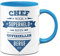 Tassenbrennerei Tasse mit Spruch Chef weil Superheld kein offizieller Beruf ist - Lustige Kaffeetasse als Geschenk (Blau, Chef)