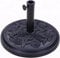 SHATCHI 9Kg Cast Iron Effect Parasol Base Round Black Heavy Duty Weight Stand for Garden Outdoor Patio Banana Umbrella Holder
