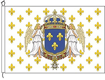 Stormflag Drapeau ROYAL FRANCE 50x75cm Drapeau Royaume de France Cœur de Jésus 50x75cm Polyester 110g/m2 La plus haute qualité