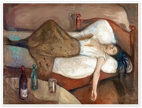 Posterlounge Der Tag danach Poster | 40 x 30 cm von Edvard Munch Braun Wandbilder Wanddeko