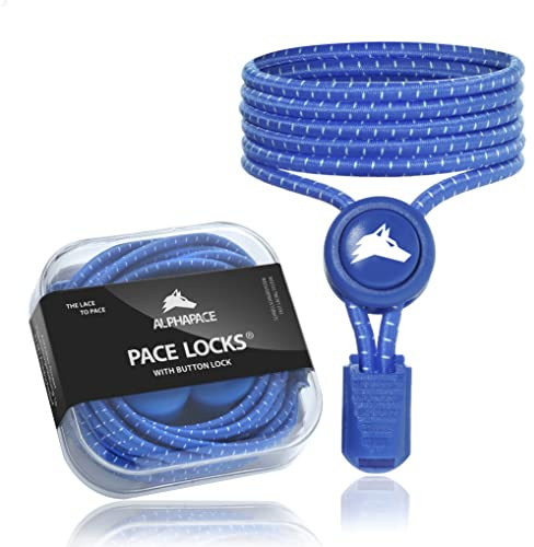 ALPHAPACE PACE LOCKS Button Lock Cordones elásticos, cordones de zapatos sin nudo, cordones de cierre rápido para deporte, para jóvenes y mayores, 120cm