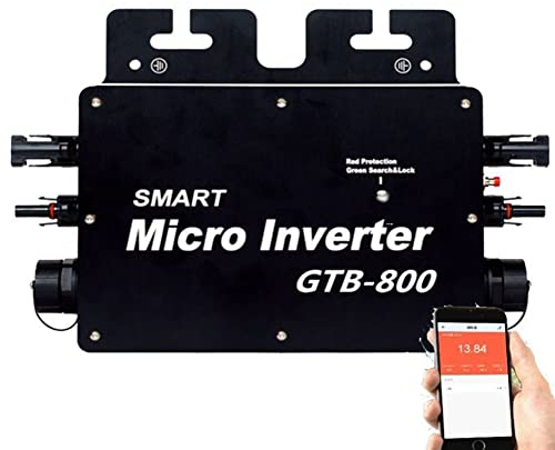 ZYWUOY 800W Micro Grid Tie Inverter, 800W Wechselrichter Solar Micro Wechselrichter, IP65 wasserdichte WiFi Steuerung, Automatische Identifikation AC Ausgang 220V 800W Micro Inverter Solar Grid Tie