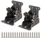 Support Pliable Charnières 2 Pcs Autobloquantes, Pieds de Table à Verrouillage Pliants Support de Soutien Console Pliante pour Bronze Foncé Acier à Charnière Pliante Hardware avec 18 Vis