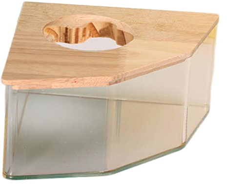 Milageto Hamster Badebox Badezimmer, Hamster Sandbad Behälter, Hamstertoilette, Acryl Transparentes Sandbad Hamsterbadewanne Hamsterbadehaus für Eichhörnchen Kaninchen Mäuse