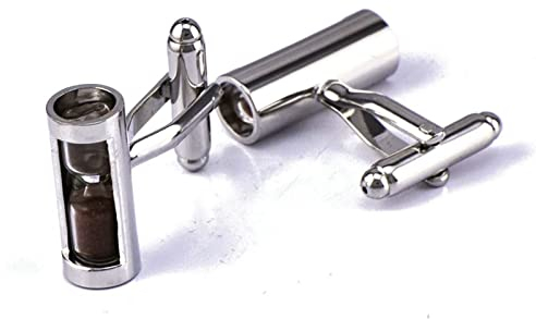 Manschettenknöpfe Deutschland, Silber Manschettenknöpfe Deutschland Sanduhr Bräutigam Hochzeitsgeschenk 2CM