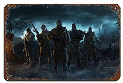 RIELLI S.T.A.L.K.E.R. Game 2 Retro-Poster Metall-Blechschild Chic Art Retro Eisen Malerei Bar Menschen Höhle Cafe Familie Garage Poster Wanddekoration 20 x 30 cm