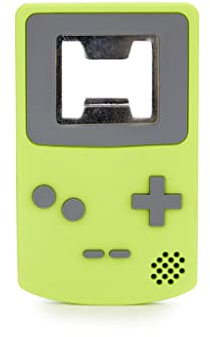 balvi Flaschenöffner Start Game Farbe Grün Lustiges und farbenfrohes Design in Form eines Game Boy Ku