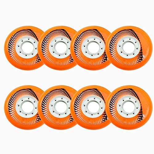 JHKJ 84A Härte Inline-Skate-Räder 72 mm 76 mm 80 mm Verschleißfeste Gleit-Premium-Ersatzräder (Verschiedene Farboptionen erhältlich),Orange,72mm