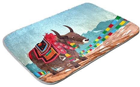 Kunstfell-Teppich, tibetischer Yak-Bull, flauschiger Teppich, ultraweich für Schlafzimmer, Wohnzimmer