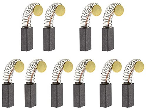 Wlauqueta 5 Pares de Cepillos de Carbono para Motor 13 Mm X 8 Mm X 5 Mm Piezas de Repuesto de Herramientas EléCtricas Universales para Amoladora Angular Lijadora Orbital