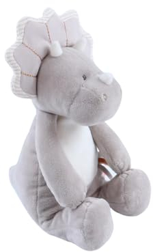 Noukie's - Schmusetuch für Kinder - Kleines Plüschtier Ops in Grau - Schmusetuch aus Veloudoux - Kindgerechte Größe (25 cm)