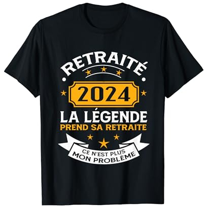 Retraité 2024 pour hommes femmes Humour départ retraite T-Shirt