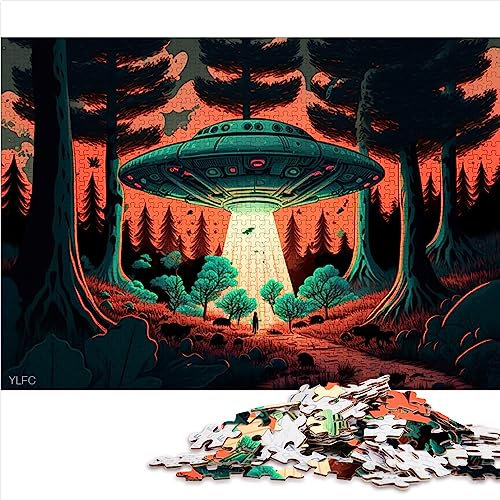 UFO-Kunst-Puzzle für Erwachsene, 1000 Karton-Puzzle, Spielzeug, Wanddekoration, 26,9 x 37,9 cm, Puzzle für Erwachsene
