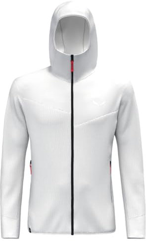 Salewa Herren Puez Waffle Hybrid Polarlite Hooded Jacket Mens, Weiß, M EU