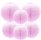 Yosawo 6 Stück Papierlaterne Laterne Deko Rosa rund Lampenschirm für Party Garten Hochzeit Geburtstage Dekoration（ 8 10 12/Pink）