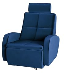 Siblo Amula Sessel - Drehsessel - Relaxsessel fur Wohnzimmer - Armlehnstuhl - Fernsehsessel Relaxsessel - Reading Chair - 70x90x95 cm - Blau