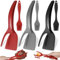 6 Pcs Egg Spatula Tongs Flipper Spatula, 2 in 1 Grip and Flip Silicone Spatula Tongs, Heat Resistant Pancake, Pancake Bread Fish Barbecue Steak for Home Kitchen Cooking Tool