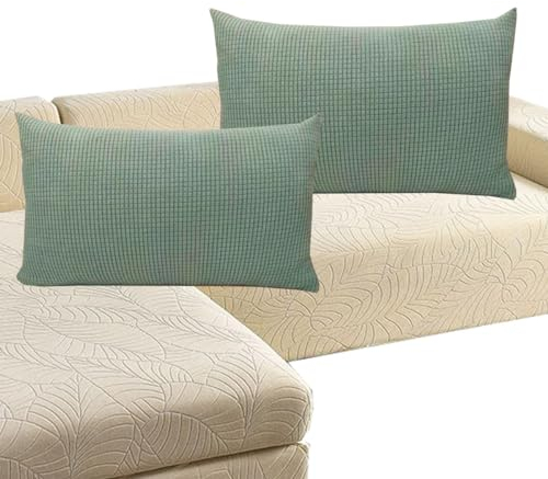 Sofa Kissenbezug 60x60,50x70,Kissenbezüge 40x40,Kissenhülle 30x50,Zierkissen Bezug 60x60,2er Set Dekokissen Sofakissen Groß Kuschelkissen Dekorative Weiche Bezug Zierkissenbezüge ( Color : Soy Green ,