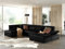 Lisa Design Vermont - Wohnlandschaft mit Ecke Links - 7 Sitzplätze - XXL - aus Samt Schwarz
