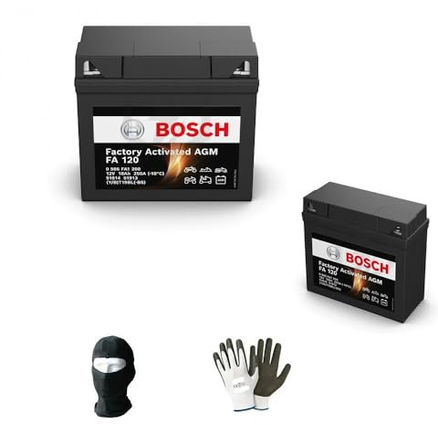 Compatible avec BMW K LT/LT SE ABS (K589) 1100 1990 A 1999 Bosch DIY Batterie YT19BL-BS FA120 12V 18AH CHARGÉE ET PRÊTE À L'INSTALLATION Batteries SCELLÉES AGM Gel 186X82X171CM
