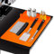 MEKOTRIN Grill Mat for Barbecue, Silicone Griddle Pad Heat Insulation Shelf Grill Side Mat Silicone BBQ Accessories for Barbecue Grill Outdoor (Orange Thick)