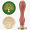 MAYJOYDIY Tree of Life Wax Seal Stamp 25mm Tree Branch Sealing Wax Stamp Nature Plant Removable Brass Head Wood Handle for Gift Packaging Wedding Invitations Envelopes