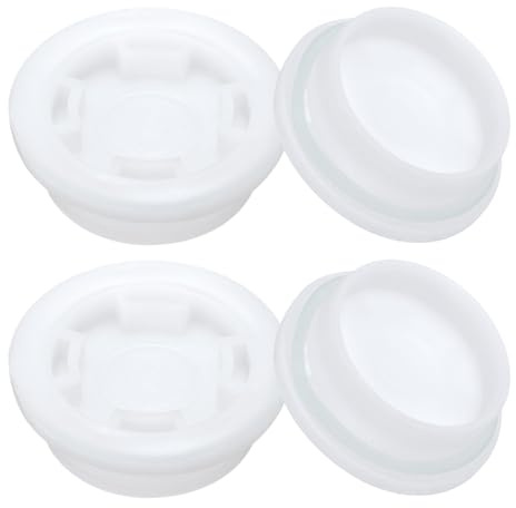 sourcing map 4Pcs Bung Cap, 2'' Plastic Bung Hole Caps, Fine Thread Drum Bung Hole Cap for 55 Gallon Plastic Drums, Fuel Tank, Household Bucket Caps and Oil Tank