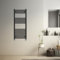 Blümme Heated Towel Rail Bathroom Ladder Radiator Straight 1200 x 500mm Central Heating Towel Radiator Warmer Black