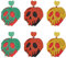 SUPERFINDINGS 3 Farben Giftiger Apfel Ohrringe Hexen Ohrringe Einzigartige Acryl Kürbis Ohrringe Geist Gesicht Ohrringe Halloween Schädel Baumeln Ohrringe für Frauen 6.5x4.8cm