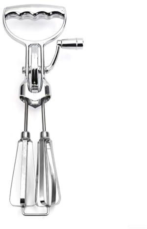 Rotary Hand Whisk Rotary Egg Beater Hand-Held Egg Classic Hand Crank Style Stainless Steel Manual Whisk for Whipped Cream