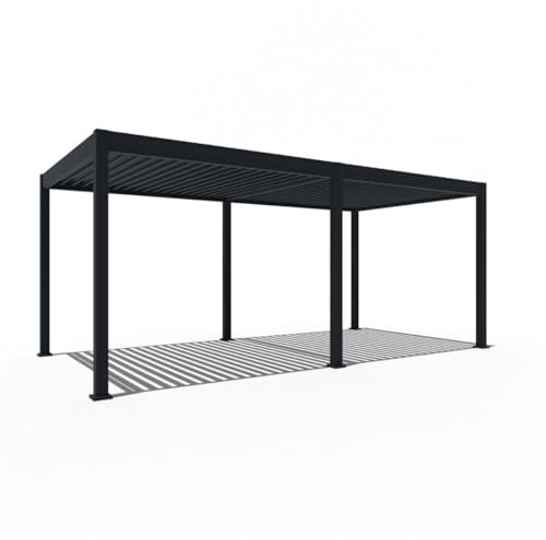 Weide Deluxe Pergola Alu-Lamellendach elektrisch freistehend 3x6m Anthrazit