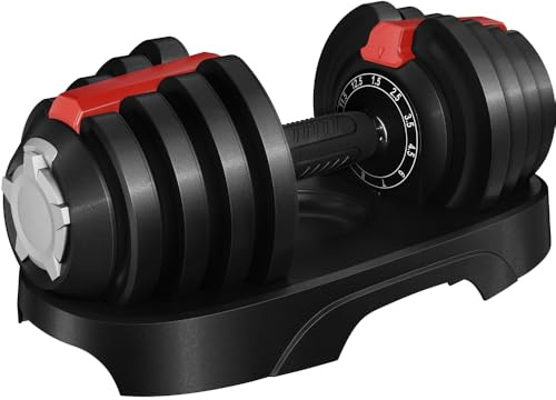 Yaheetech Verstellbare Hantel 11-in-1 Kurzhanteln 1.5 kg bis 12.5 kg Hantel Schnelleinstellung Gewichtsstufen Hanteln für Zuhause & Fitnessstudio