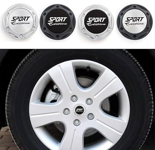 Cache Moyeu pour Renault Kiger 2021-2024,Jante Alliage+ABS Centre Jante Capuchons Enjoliveur Bouchon Jante Cache Roue Centrale Universel Pièces Rechange Étanches Accessoires Voiture,4-4 pcs