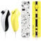 AUFGLO Wii Remote Controller and Nunchuck Controllers compatible with Wii/Wii U, including silicone case and wrist strap