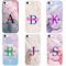 Yoedge Personalized Phone Case for iPhone 8/SE 2022/7/SE 2020 4.7, Customized with Name Text Abbreviation Designed Protective Cases, Soft TPU Silicone Shockproof Custom Cover, for Girls Women，Blue