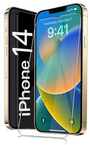 gugar 1X Panzerglas für iPhone 14, Schutzfolie, Panzer Schutz Glas Panzerfolie für iPhone 14 Schutzglas, Gehärtetem Glas Displayschutz, Folie [1 Stück]
