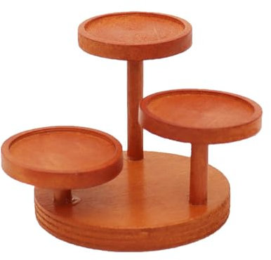 Runder Tablett Puppenhaus-Regal im Maßstab 1/12, mehrstufiges Möbel dekor für Puppenhaus Spielzeug