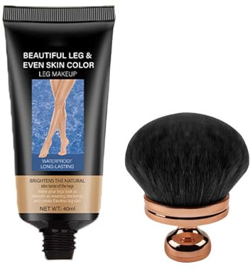 Körper Make Up Wasserfest Abdeckcreme Mit Extra Großer Körperpinsel, Wasserfestes Bein-Make-up ohne Übertragung, Tattoo Abdecken Wasserfest, Body Coverage Perfector Für Beine Make Up (Set #3, 30g)