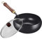 Japanese Iron Pan with Lid, 24cm Nonstick Uncoated Japanese Pan for Cooking, Hand-Forged Iron Woks Frying Pans for Induction, Ga s Stove