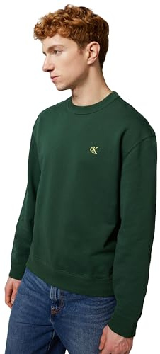 Calvin Klein Herren Ls Eu 350terry Monogram Cn Swtsh Lv04rc296g Sweatshirts (1er Pack)