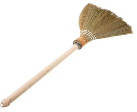 SOIMISS Whisk Broom with Solid Handle Boy Girl Safe Cleaning Brush for Indoor Outdoor Use Straw Woven Design Engaging Household Toy for Young Helpers