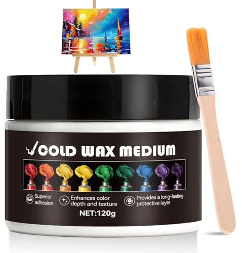 Cold Wax Medium for Art, Wax Medium for Watercolour, Suitable for Texture Art and Impasto Painting, Mixed Media Creation, Ideal for Painting Enthusiasts, 120g