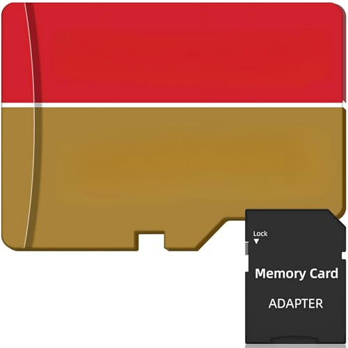 Mini Speicherkarten 512GB mit Karte Adapter, Röntgenbeständig Memory Karte, Großer Speicher TF Karte für Handy/PC Tablet/Kamera/Drohnen, Vielseitigkeit Speicherkarte, Rot/Gelb