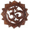 Om Symbol,Aum' Zeichen Mandala Relief Mantra Sanskrit Devanagari Deko Soar Holz ca. 25 cm Ø