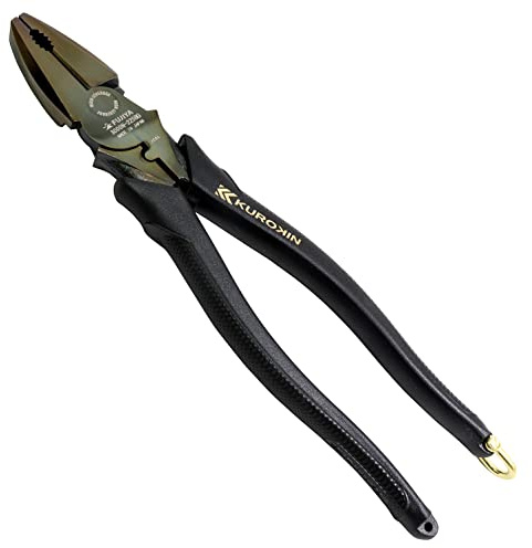 Fujiya 3000N-225BG High-leverage Pliers (Black Gold with Shackle), 8.9 inches (225 mm), High-leverage Joint for Easy Cutting
