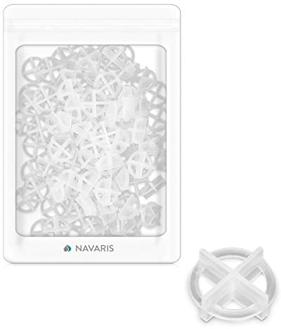 Navaris Set de 100 crucetas para juntas - Pack de 100 separadores de plástico para azulejos baldosas o juntas - Para colocar piezas con precisión