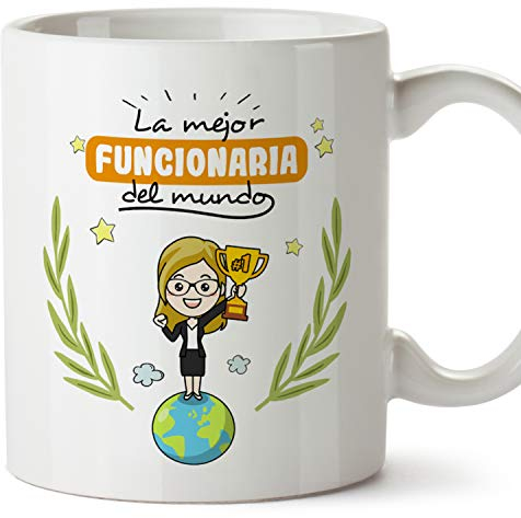 MUGFFINS Taza Funcionaria (Mejor del Mundo) - Regalos Originales y Divertidos de Oposición