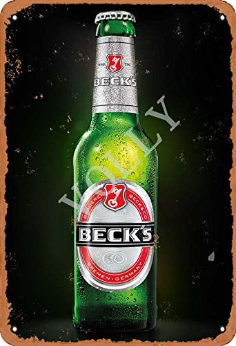 Volly Beck'S Beer Retro verhindern Blendung klassische schicke Spaß Kunst Mode Metall Wanddekoration Blechschild geeignet für Küche Wohnzimmer Bar Cafe Dekoration
