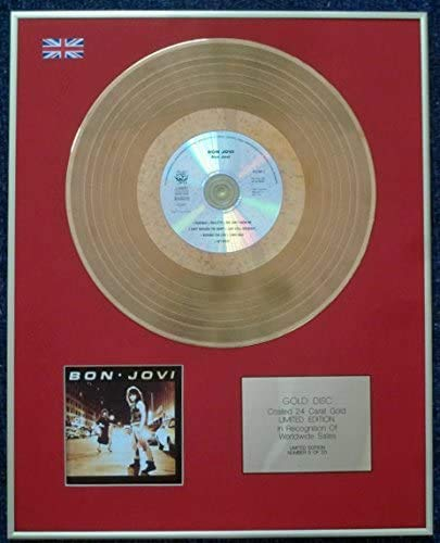 Century Music Awards - Bon Jovi Schallplatte, 24 Karat vergoldet, limitierte Auflage, Bon Jovi